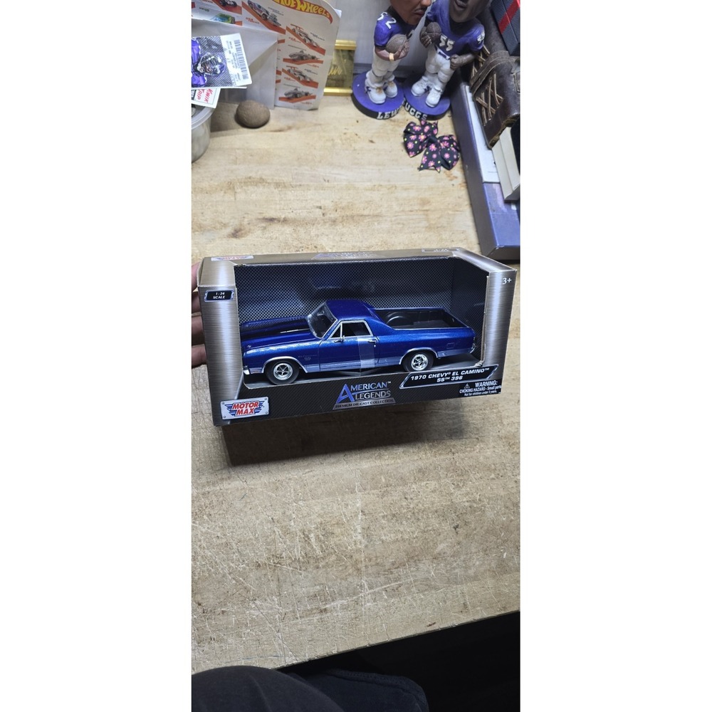 1970 CHEVY EL CAMINO SS 396 CAR, MOTOR MAX DIE CAST METAL FACTORY BUILT TOY,1:24